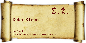 Doba Kleon névjegykártya